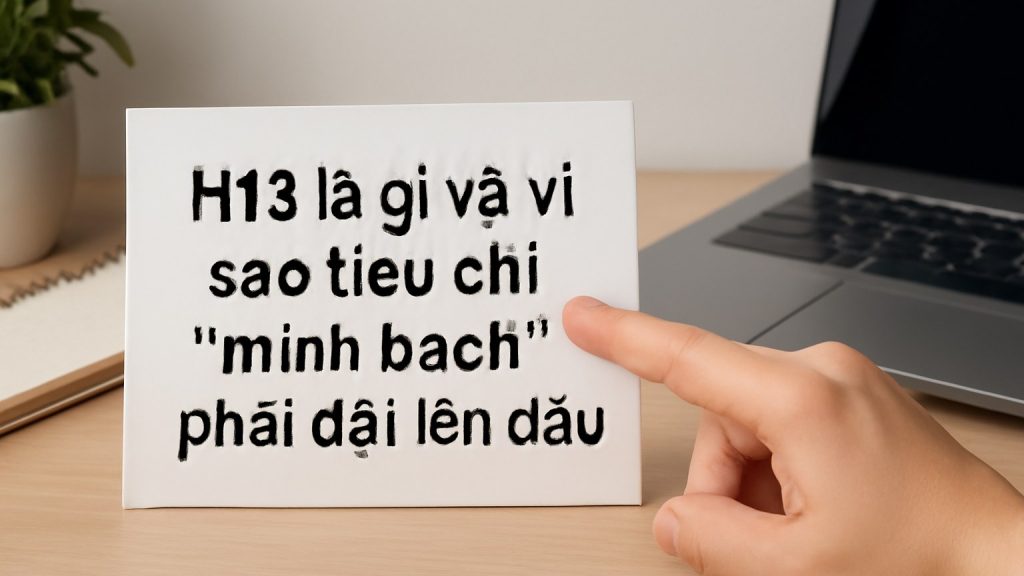 H13 là gì và vì sao tiêu chí “minh bạch” phải đặt lên đầu Minh họa: H13 là gì và vì sao tiêu chí “minh bạch” phải đặt lên đầu